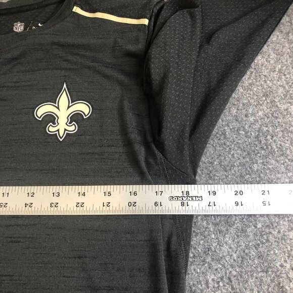 Nike New Orleans Saints Shirt Mens Small Black NFL On Field Long Sleeve - Picture 7 of 10